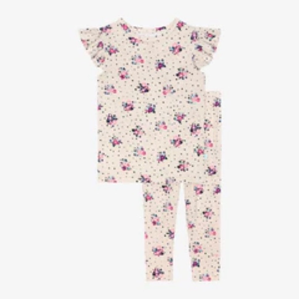 3T Posh Peanut Frances PJ Pajama Set with Pink and Purple Floral